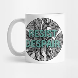Resist Despair Zentangle Green Mug